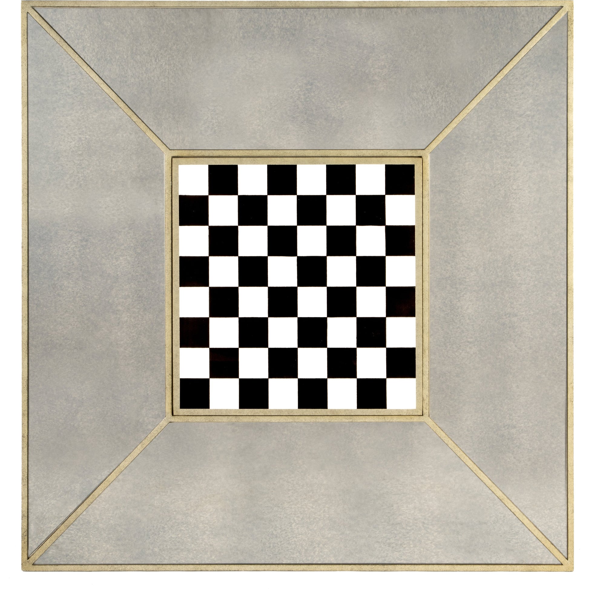 Celeste Mirrored Game Table by Butler Specialty Company in silver and mirror. Made from poplar hardwood solids, mdf in a traditional style.