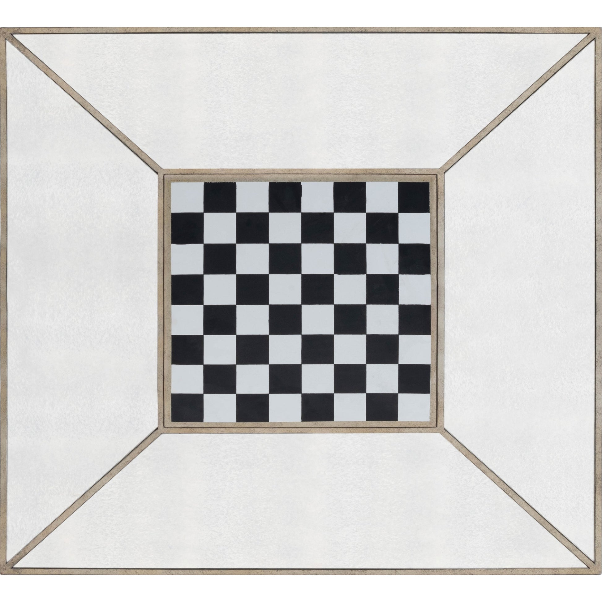 Celeste Mirrored Game Table by Butler Specialty Company in silver and mirror. Made from poplar hardwood solids, mdf in a traditional style.