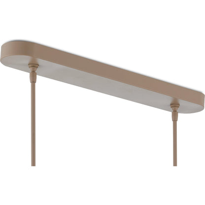 Mereworth Chandelier by Currey and Company in natural rope, beige. Made from wrought iron, abaca rope in a coastal style.