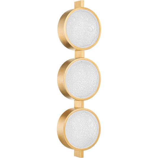 Ansonia Wall Sconce by Corbett in vintage brass. Made from steel, brass in a unique style.