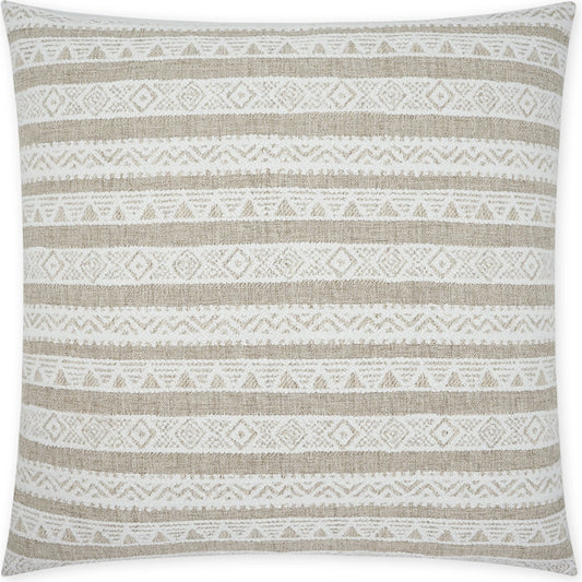Coretto Pillow by DV Kap Home in ivory. Made from 50% acrylic, 30% cotton, 10% polyester, 10% linen in a modern style.