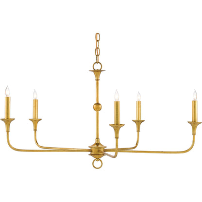 Nottaway Chandelier by Currey and Company. Made from wrought iron in a modern style.