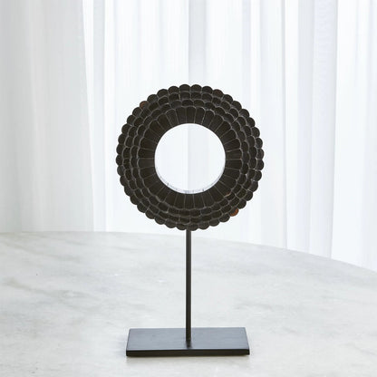 Four Layer Horn Scalloped Mounted Ring by Global Views. Made from unique in a modern style.