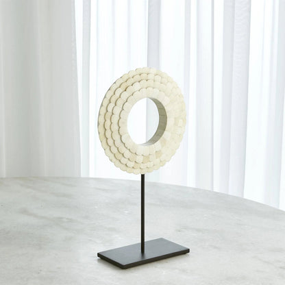 Four Layer Horn Scalloped Mounted Ring by Global Views. Made from unique in a modern style.
