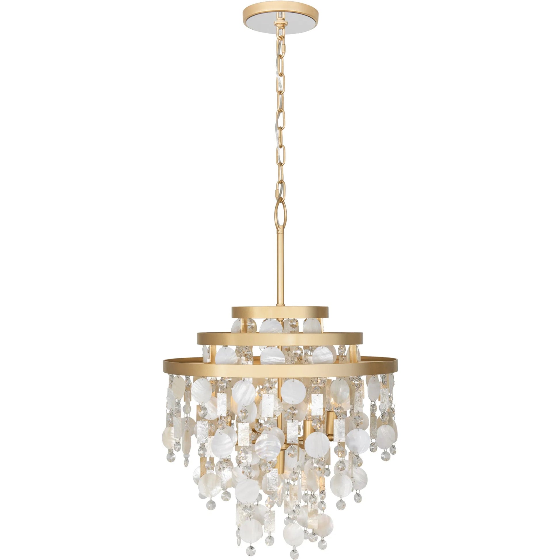 Kalani Chandelier by Varaluz in french gold. Made from unique in a traditional style.