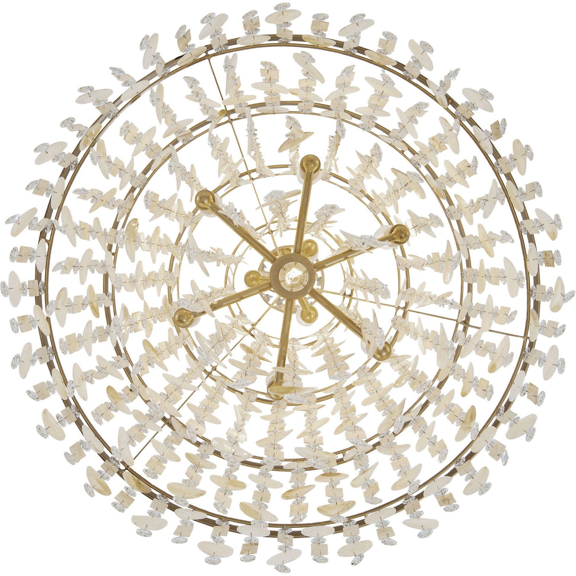 Kalani Chandelier by Varaluz in french gold. Made from unique in a traditional style.