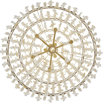 Kalani Chandelier by Varaluz in french gold. Made from unique in a traditional style.