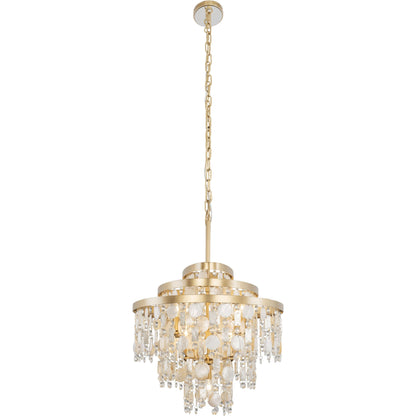 Kalani Linear Pendant by Varaluz in french gold. Made from unique in a traditional style.