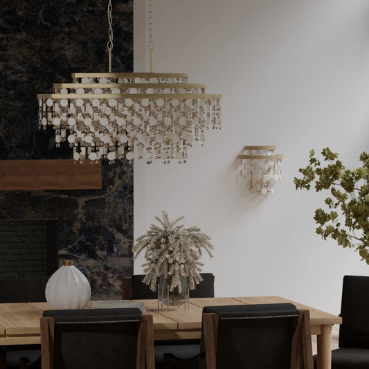 Kalani Sconce by Varaluz in french gold. Made from unique in a traditional style.