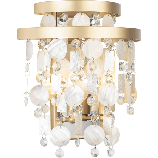 Kalani Sconce by Varaluz in french gold. Made from unique in a traditional style.