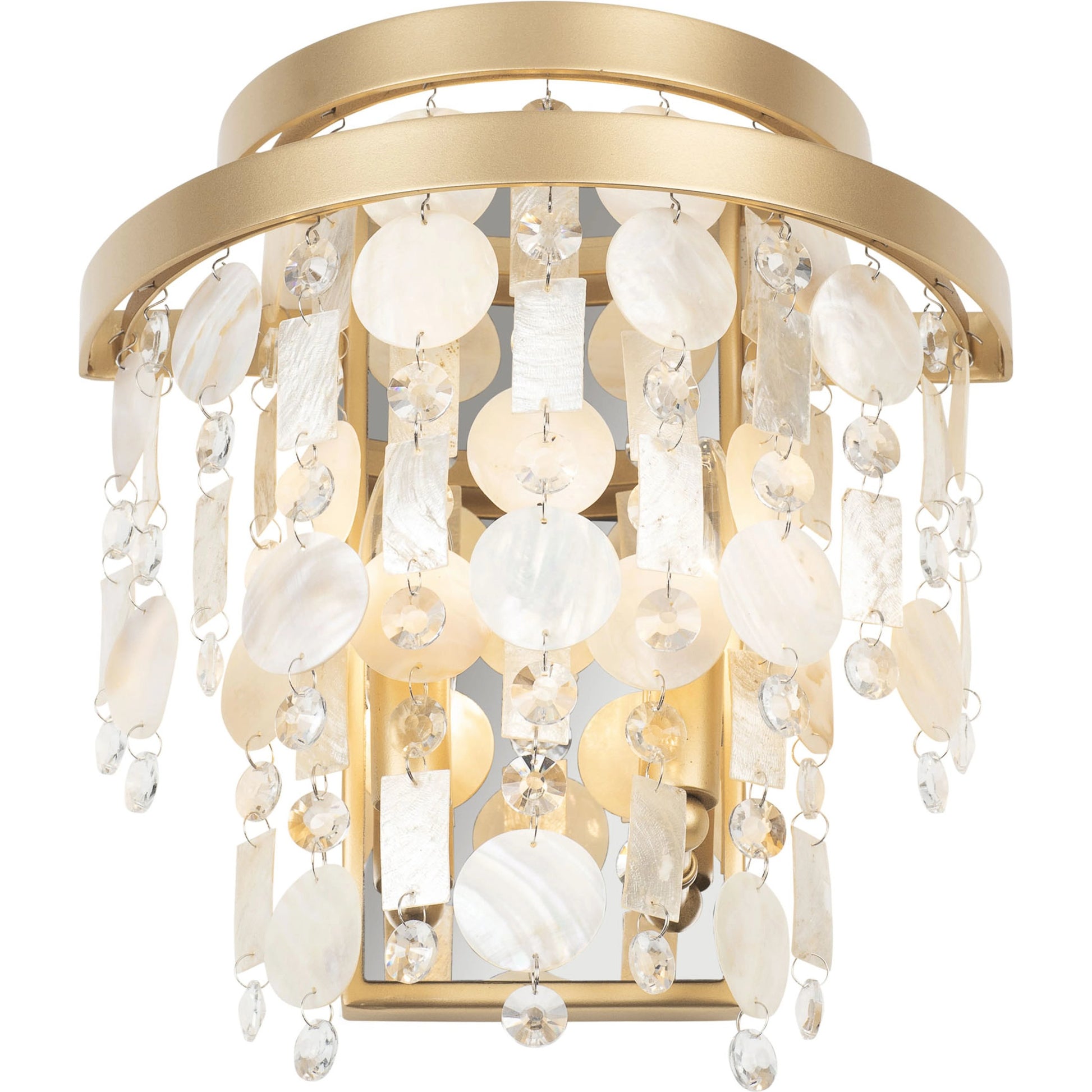 Kalani Sconce by Varaluz in french gold. Made from unique in a traditional style.