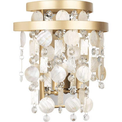 Kalani Sconce by Varaluz in french gold. Made from unique in a traditional style.