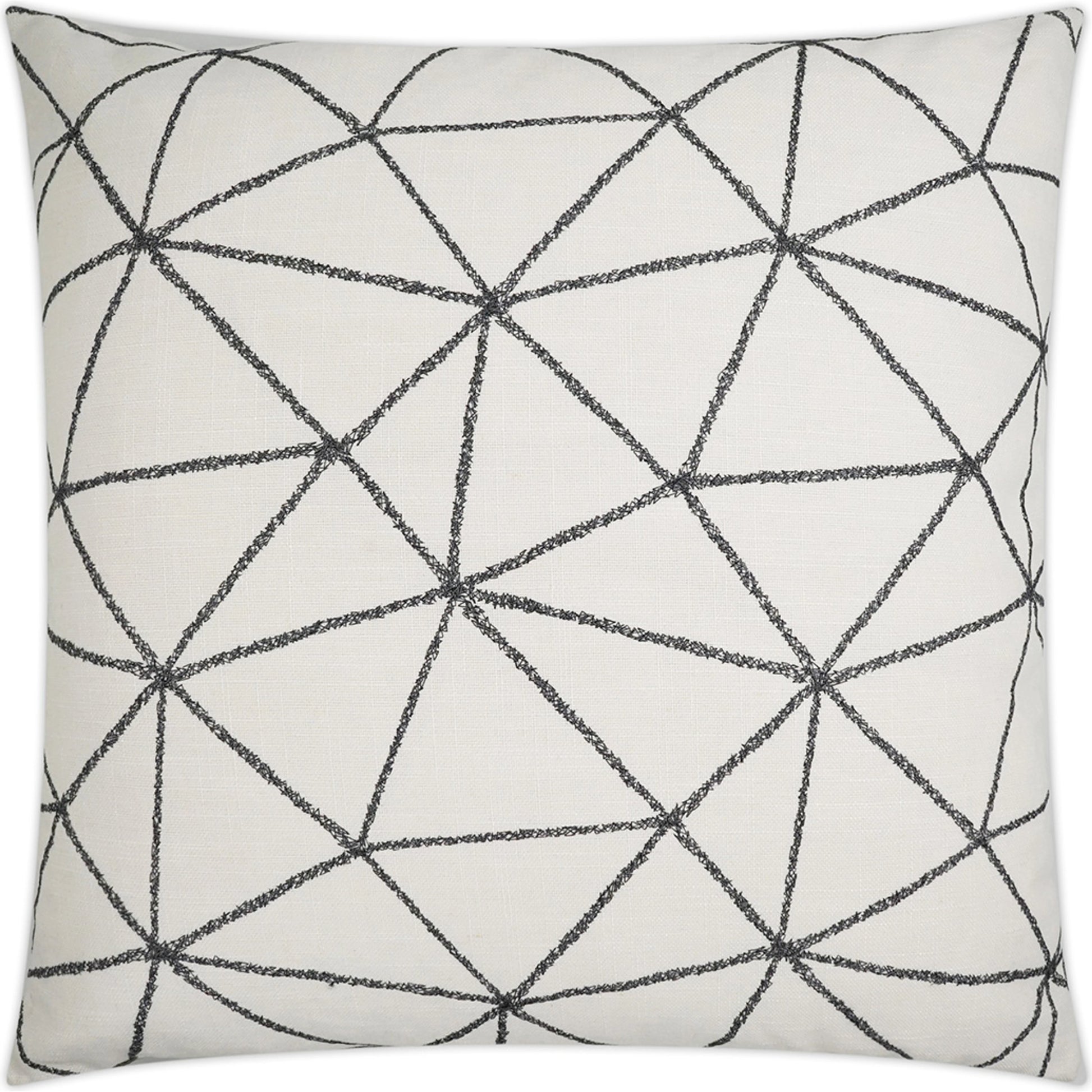 Constellation Pillow by DV Kap Home in white. Made from 36% polyester, 26% cotton, 22% viscose, 16% linen in a modern style.