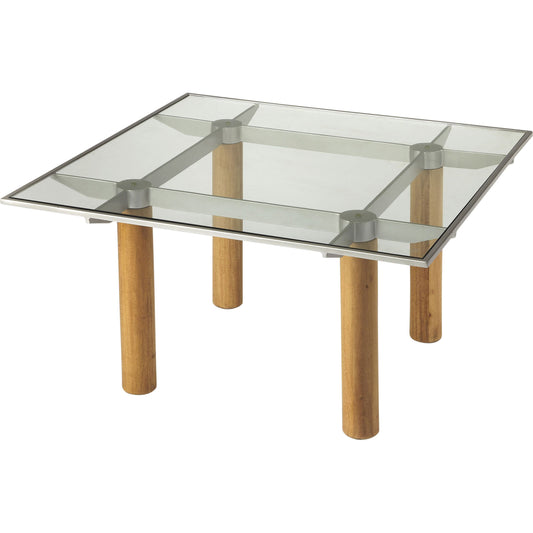 Cirrus Glass & Metal Coffee Table by Butler Specialty Company in multi-color and butler loft. Made from gemelina wood solids, tempered glass, metal in a modern style.