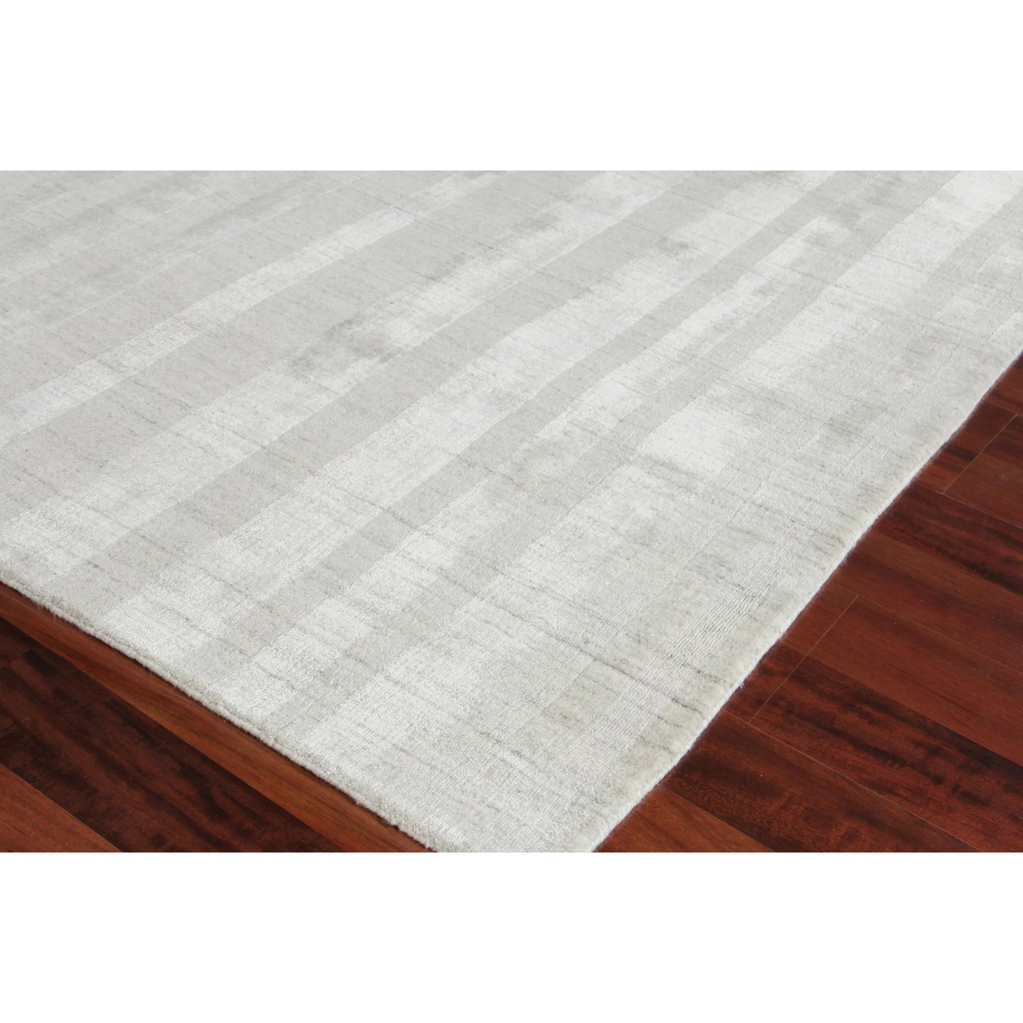 044 SI-2221983,SI-2293649 | Closeup | Robin Stripe Rug by Exquisite Rugs in ivory, gray. Made from bamboo silk, wool in a unique style.