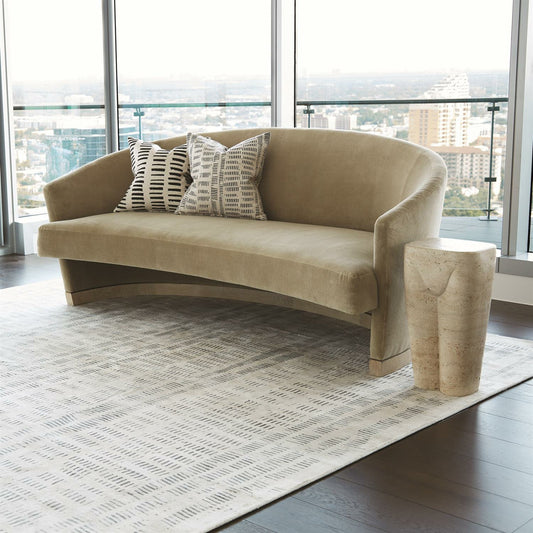 Ophelia Loveseat by Global Views. Made from brass in a modern style.