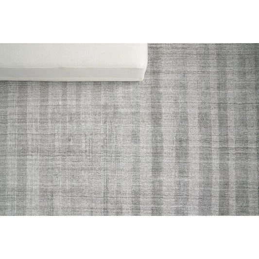 Robin Stripe Rug by Exquisite Rugs in gray. Made from bamboo silk, wool in a unique style.