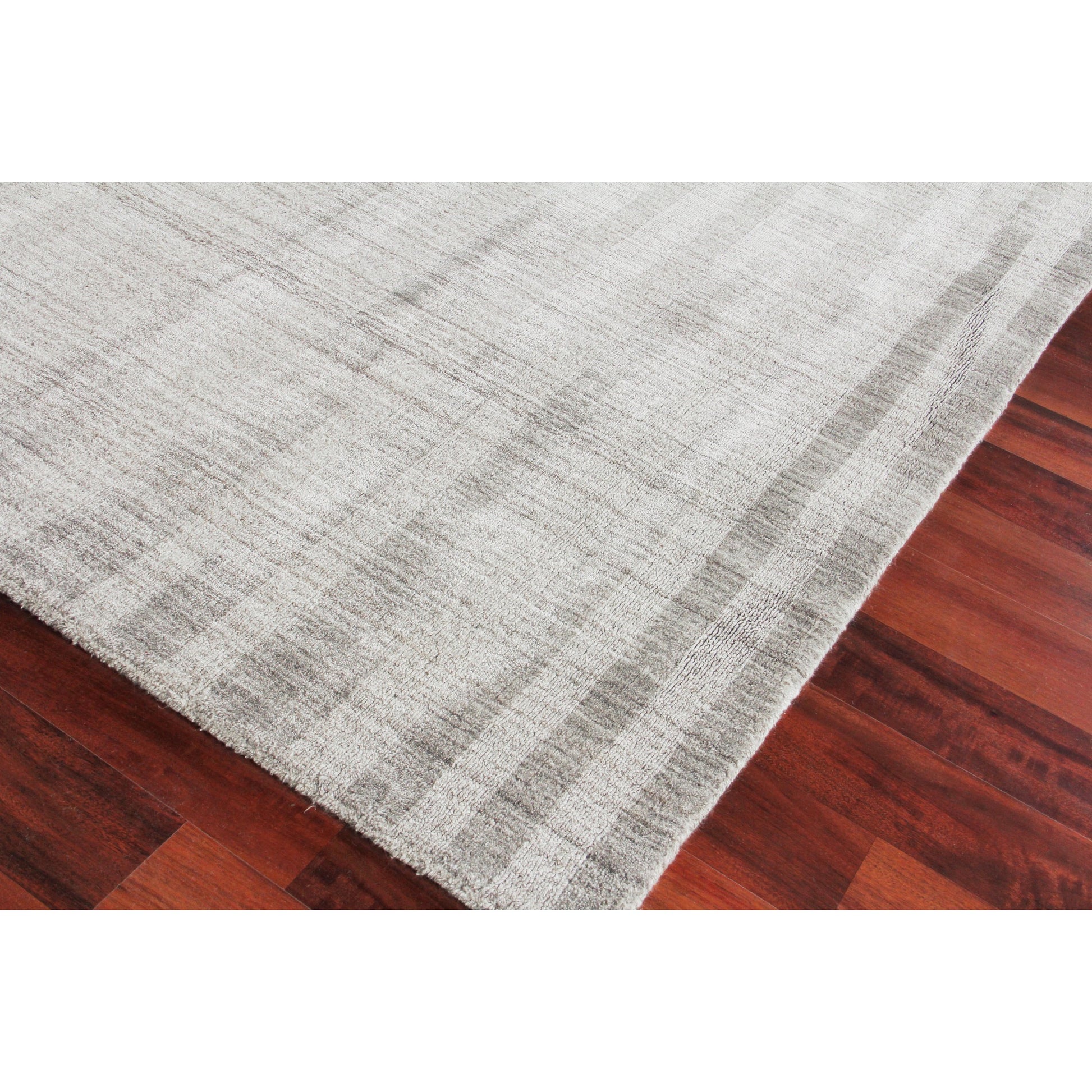 Robin Stripe Rug - Gray by Exquisite Rugs in gray. Made from bamboo silk, wool in a unique style.
