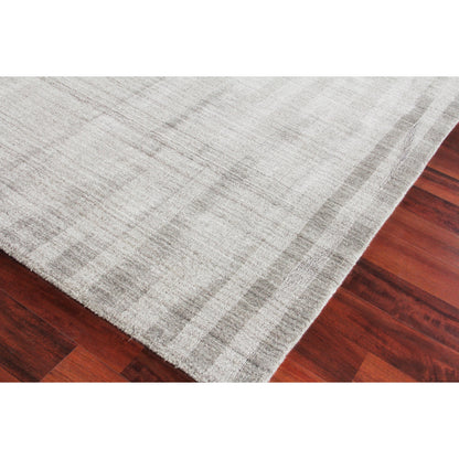 Robin Stripe Rug - Gray by Exquisite Rugs in gray. Made from bamboo silk, wool in a unique style.