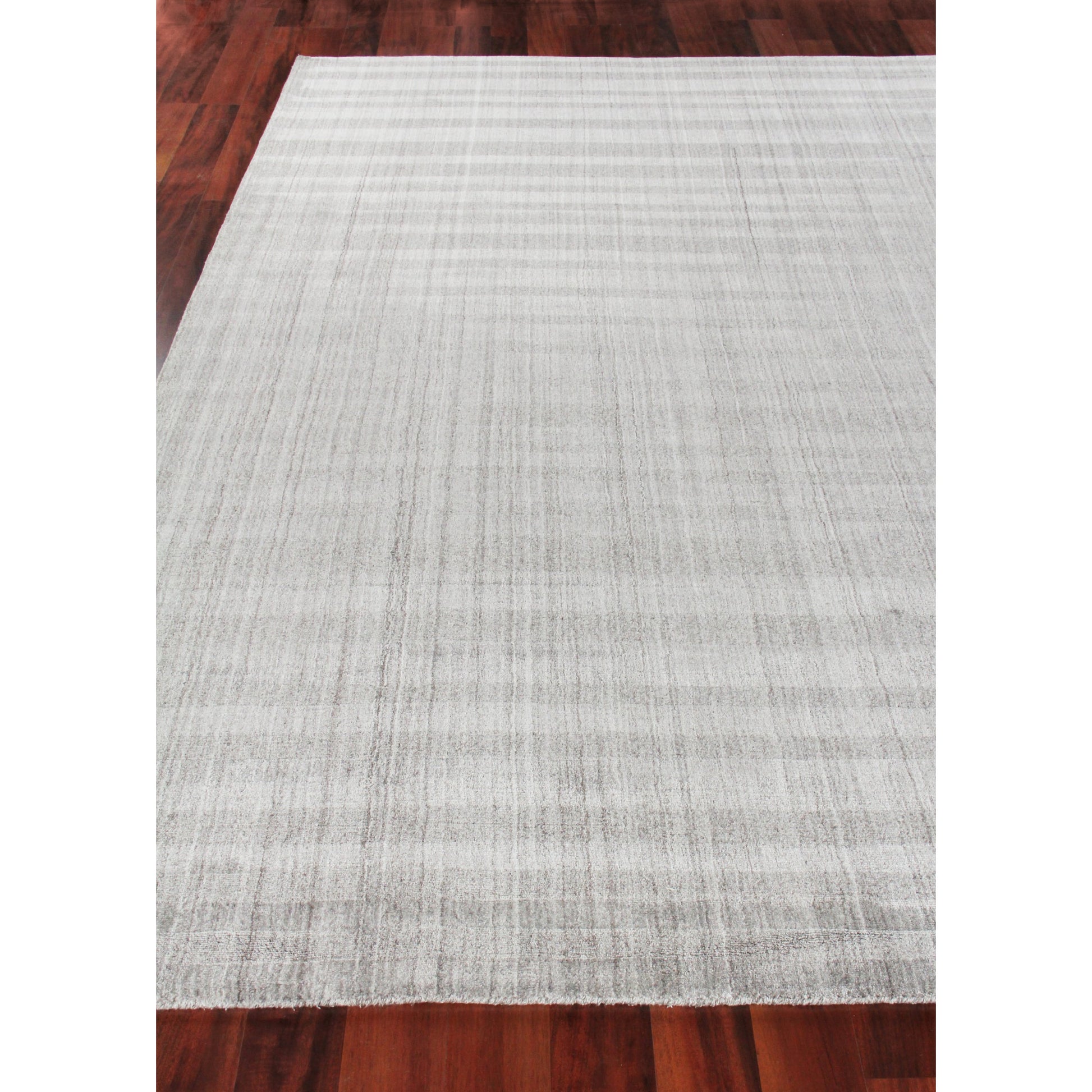 Robin Stripe Rug - Gray by Exquisite Rugs in gray. Made from bamboo silk, wool in a unique style.