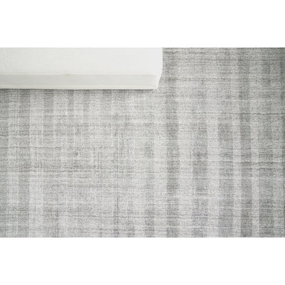 Robin Stripe Rug - Gray by Exquisite Rugs in gray. Made from bamboo silk, wool in a unique style.
