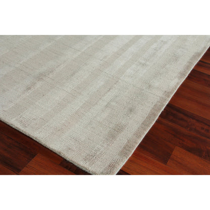 Robin Stripe Rug by Exquisite Rugs in taupe. Made from bamboo silk, wool in a unique style.