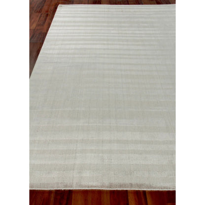 Robin Stripe Rug by Exquisite Rugs in taupe. Made from bamboo silk, wool in a unique style.