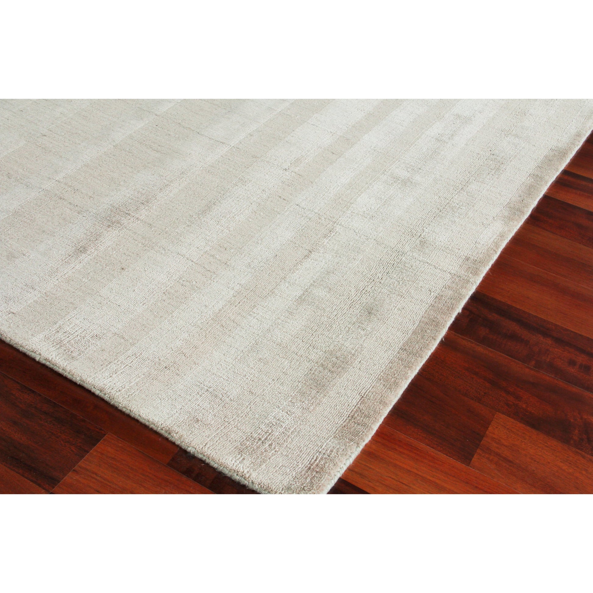 Robin Stripe Rug by Exquisite Rugs in taupe. Made from bamboo silk, wool in a unique style.