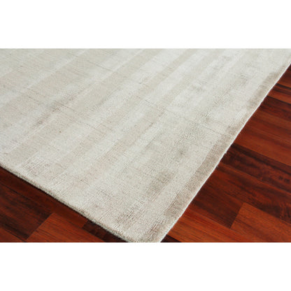 Robin Stripe Rug by Exquisite Rugs in taupe. Made from bamboo silk, wool in a unique style.