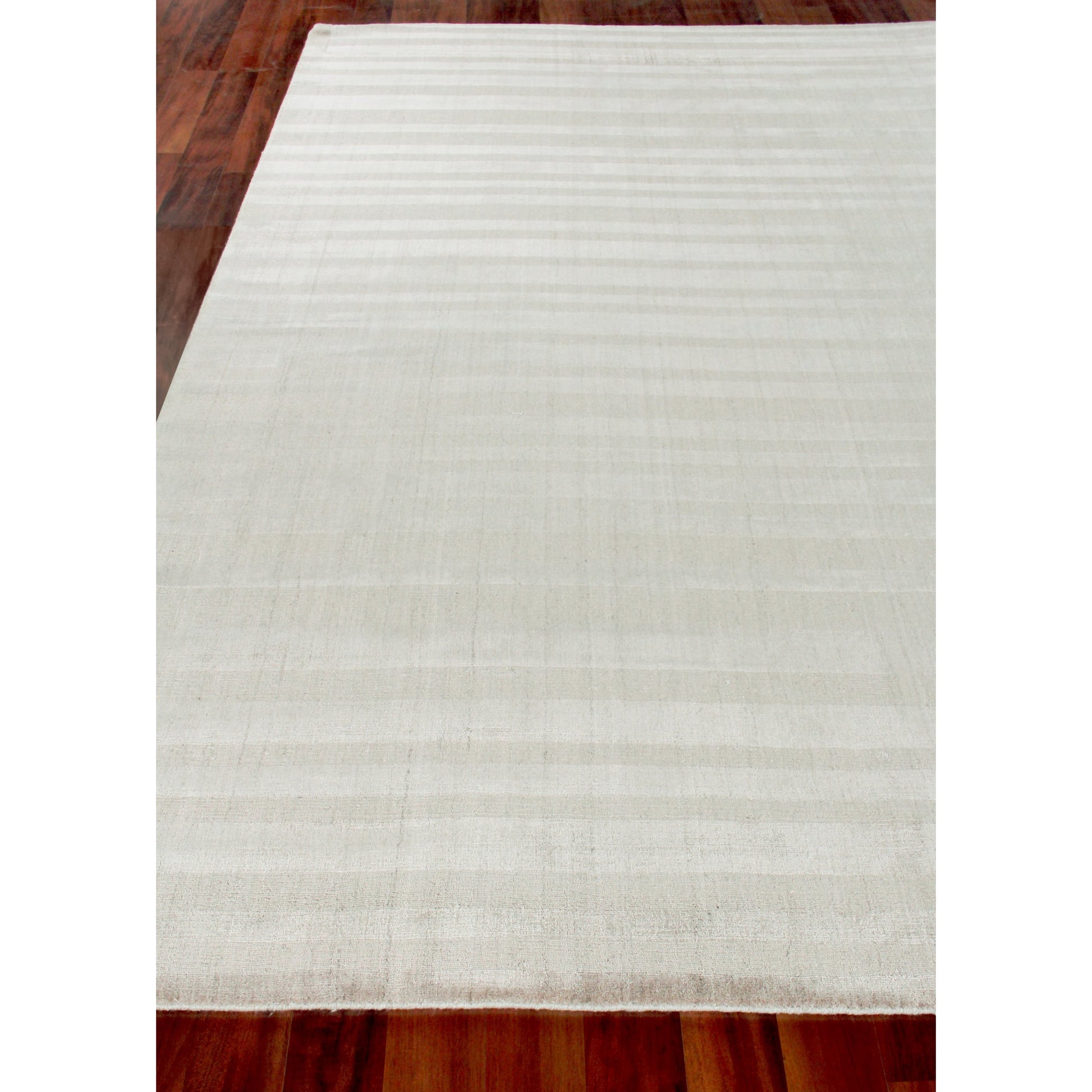 Robin Stripe Rug by Exquisite Rugs in taupe. Made from bamboo silk, wool in a unique style.