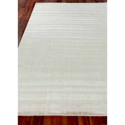 Robin Stripe Rug by Exquisite Rugs in taupe. Made from bamboo silk, wool in a unique style.