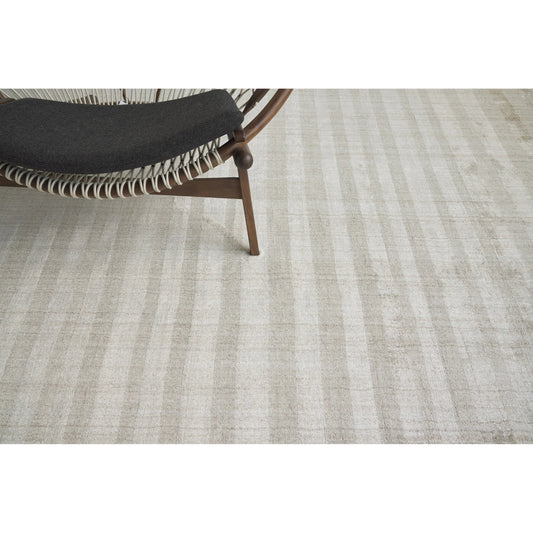 Robin Stripe 3787 Rug by Exquisite Rugs in light khaki. Made from bamboo silk, wool in a unique style.