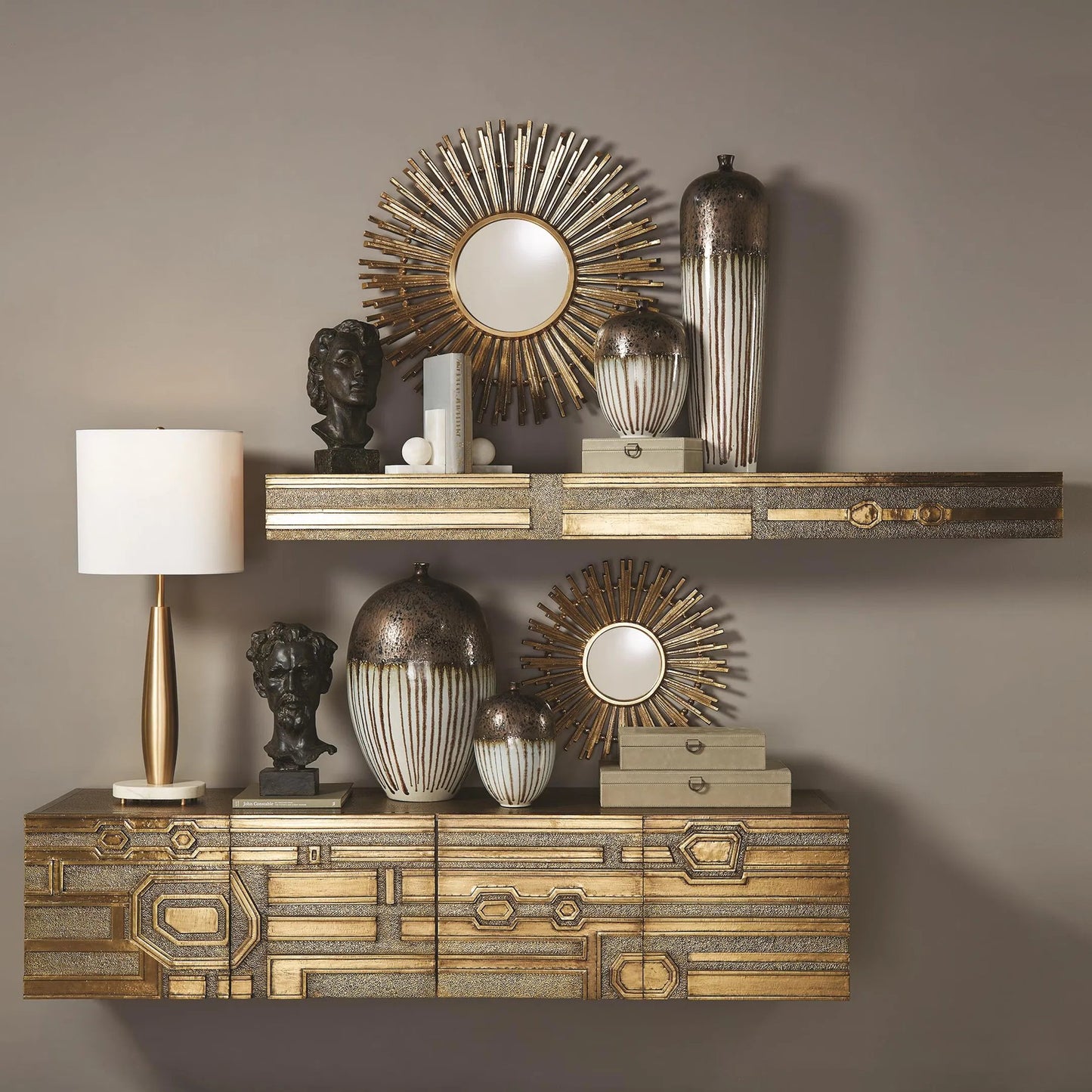 015 SR-891186 | Lifestyle | Abstract Block Cabinet by Global Views. Made from unique in a modern style.