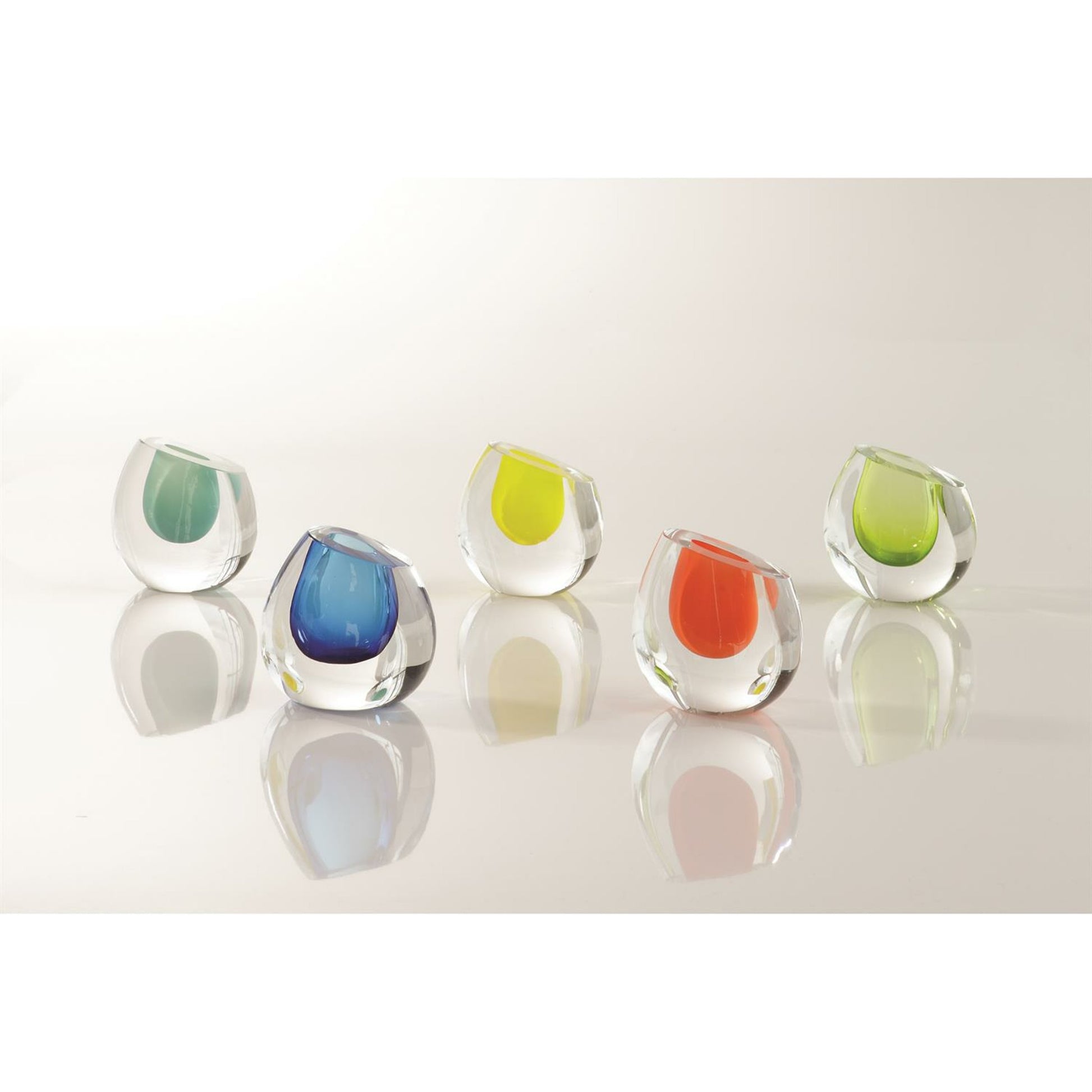 Color Drop Vase by Global Views. Made from art glass in a modern style.