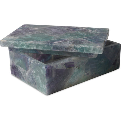 Fluorite Box by Currey and Company in natural. Made from fluorite in a modern style.