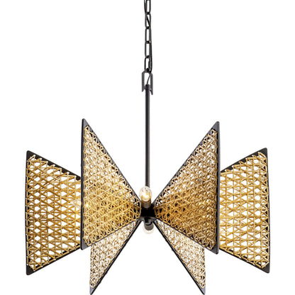 Machina Chandelier by Varaluz in matte black/sulihiya. Made from unique in a cottage & farmhouse style.