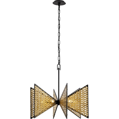 Machina Chandelier by Varaluz in matte black/sulihiya. Made from unique in a cottage & farmhouse style.