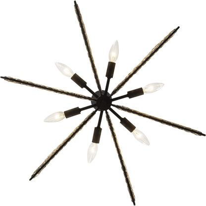 Machina Chandelier by Varaluz in matte black/sulihiya. Made from unique in a cottage & farmhouse style.