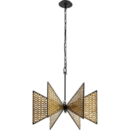Machina Chandelier by Varaluz in matte black/sulihiya. Made from unique in a cottage & farmhouse style.