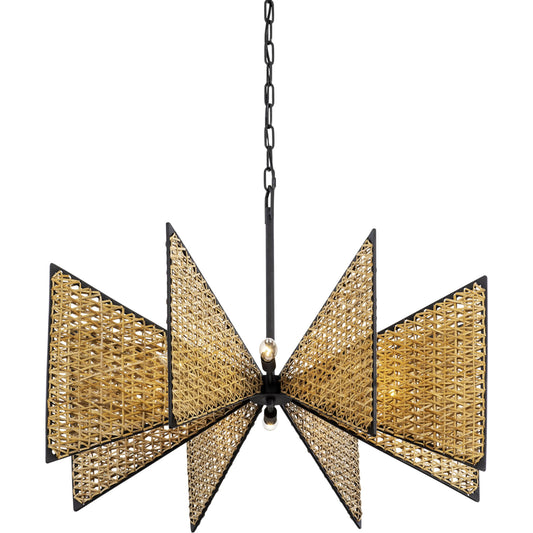 Machina Chandelier by Varaluz in matte black/sulihiya. Made from unique in a cottage & farmhouse style.
