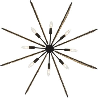 Machina Chandelier by Varaluz in matte black/sulihiya. Made from unique in a cottage & farmhouse style.