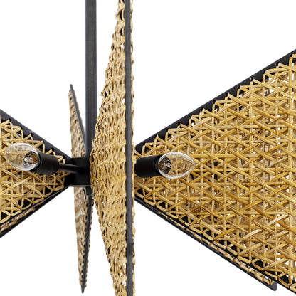 Machina Chandelier by Varaluz in matte black/sulihiya. Made from unique in a cottage & farmhouse style.