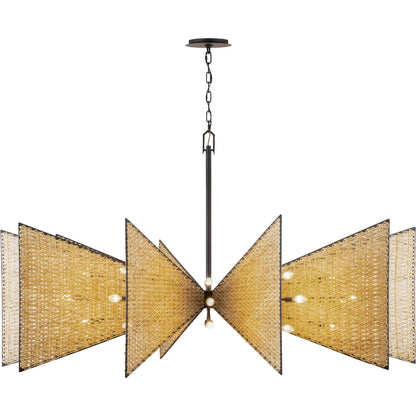 Machina Chandelier by Varaluz in matte black/sulihiya. Made from unique in a cottage & farmhouse style.