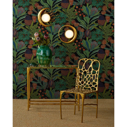 Honeycomb Console Table by Currey and Company in gold, clear. Made from cast aluminum, glass in a modern style.