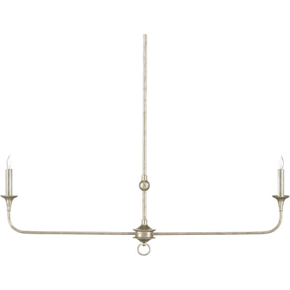 Nottaway Linear Chandelier by Currey and Company. Made from wrought iron in a traditional style.