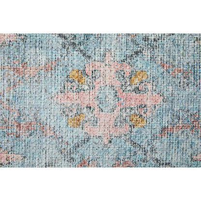 Percy Transitional Rug - 39AFF by Feizy in blue, gray, orange. Made from polyester in a unique style.