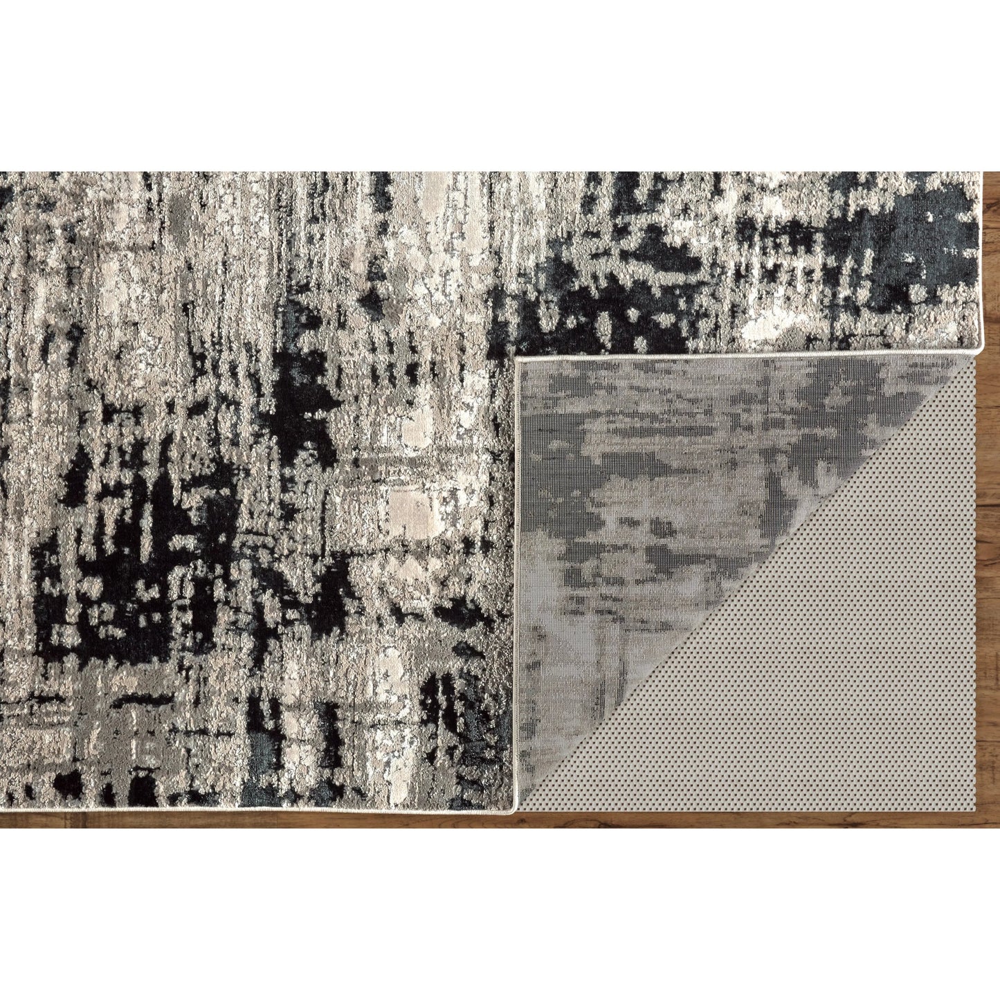 004 SI-1751497,SI-1751498,SI-1751500,SI-1751501,SI-1751502,SI-2129372,SI-2129373,SI-2129374,SI-2129375,SI-2129376,SI-2129377 | Closeup | Micah Rug - 3339F by Feizy in black, white, gray. Made from polyester, polypropylene in a unique style.