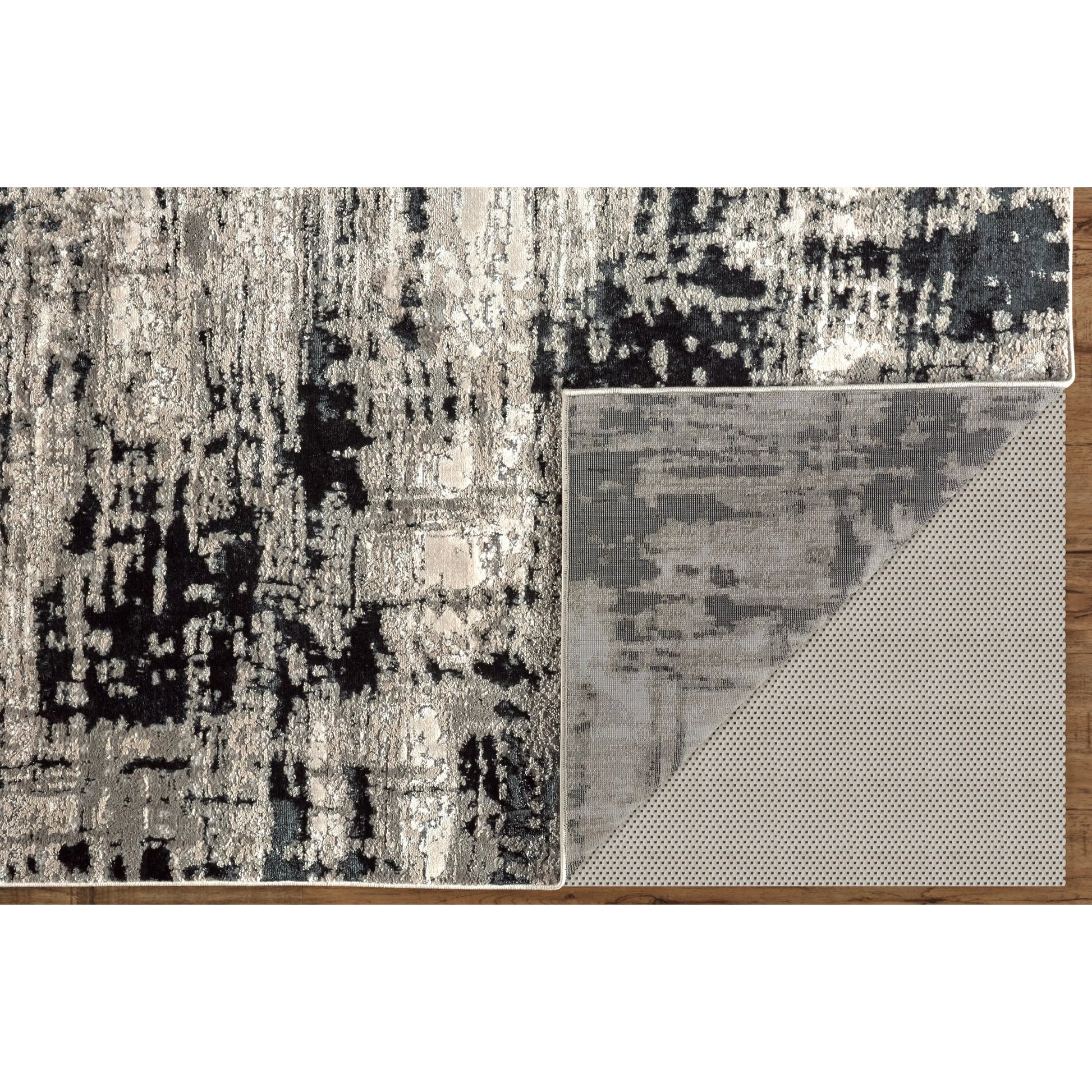 Micah Rug - 3339F by Feizy in black, white, gray. Made from polyester, polypropylene in a unique style.