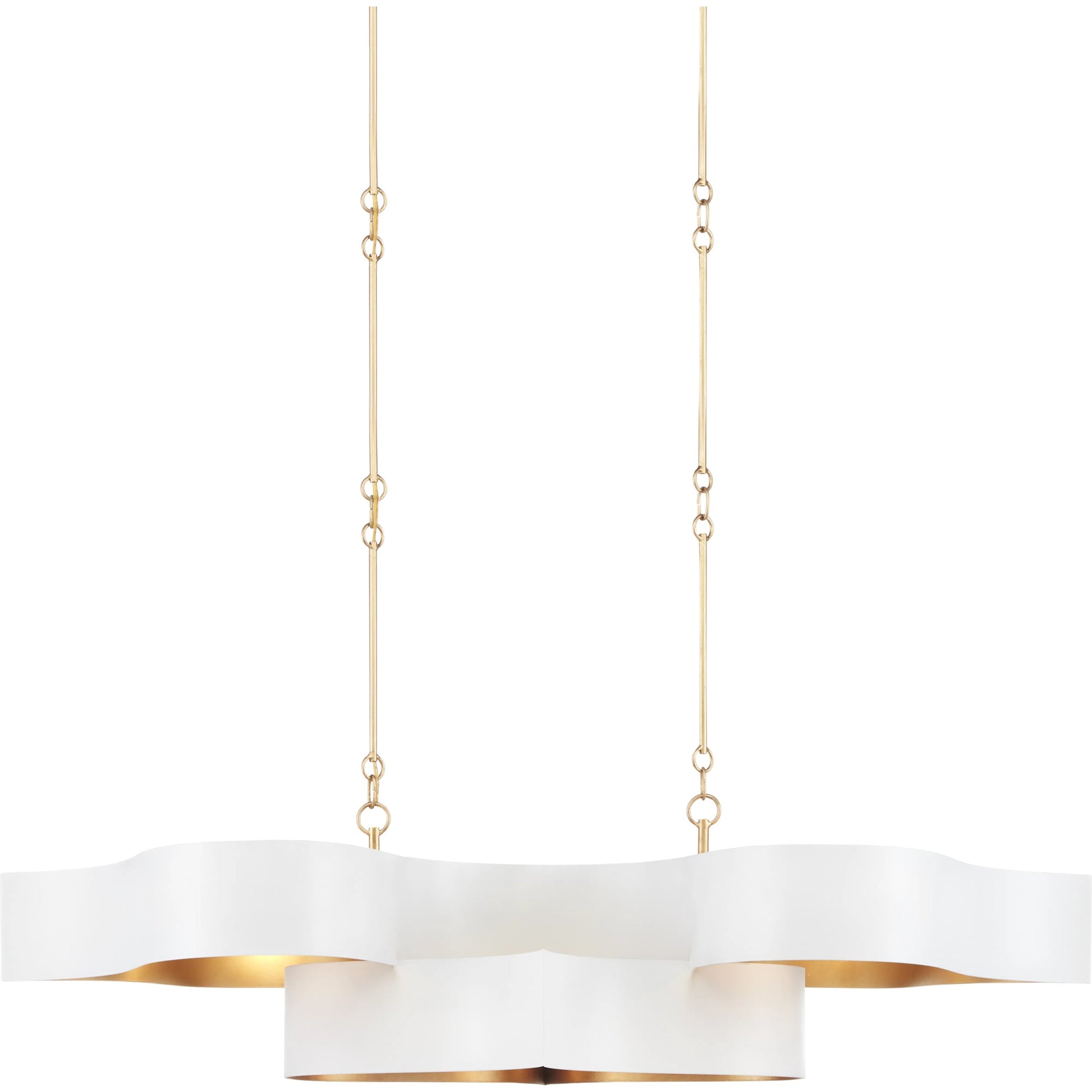 Grand Lotus Oval Chandelier by Currey and Company. Made from wrought iron in a modern style.
