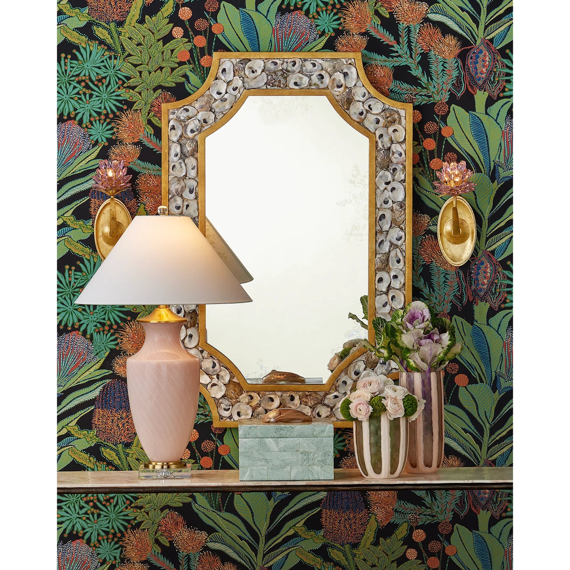 Fiona Box by Currey and Company in natural. Made from stone, abalone, engineered wood in a eclectic & global style.